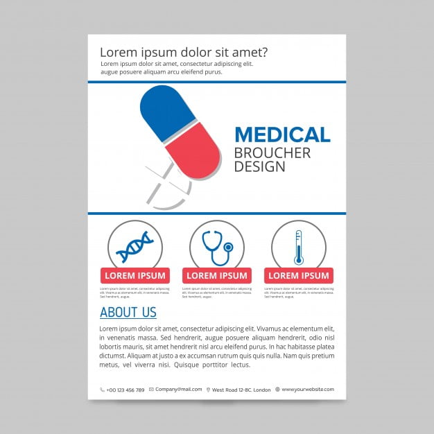 medical brochure design eps