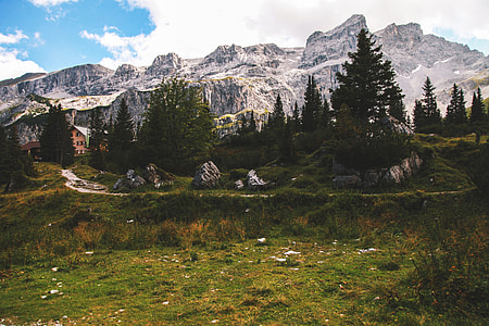 Landscape shot of Austrian Alp mountains thumbnail