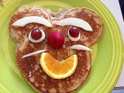 closeup photo of pancake with fruit thumbnail