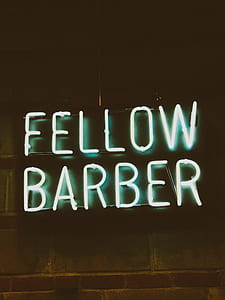 lighted fellow barber neon sign thumbnail