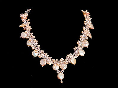 beaded white necklace thumbnail