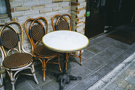 three chairs beside table thumbnail