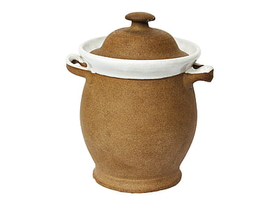 white and brown amphora vase thumbnail