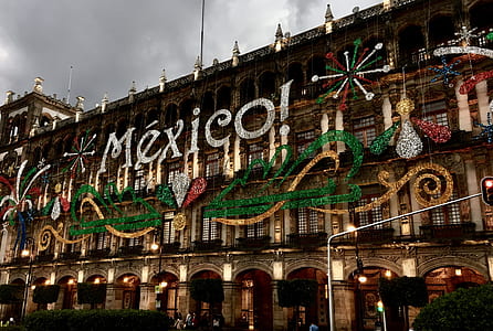 Mexico Christmas decor on high-rise building thumbnail