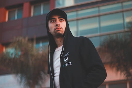 Man in Black Zip-up Hoodie thumbnail
