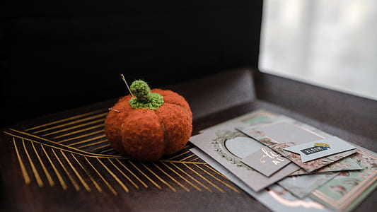 orange pumpkin plush toy thumbnail