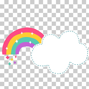 Rainbow Cloud Document file format Cartoon, Cartoon cute clouds rainbow, rainbow and cloud PNG clipart