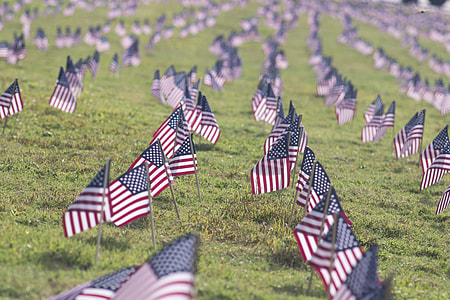 mini Flag of U.S.A. on ground thumbnail