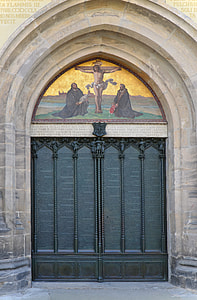 black metal church door at daytime thumbnail