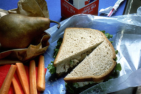 sandwich with lettuce on table thumbnail