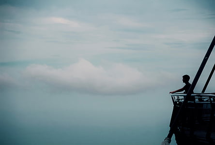 person's silhouette near clouds thumbnail