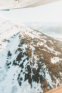 aerial photography of snow covered mountain thumbnail