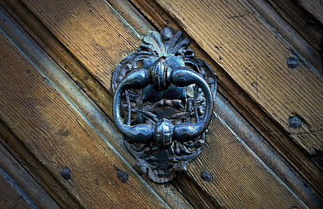 ornate black metal door knocker thumbnail