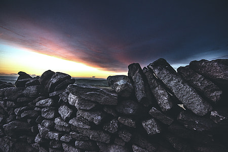 gray rocks under blue sky thumbnail