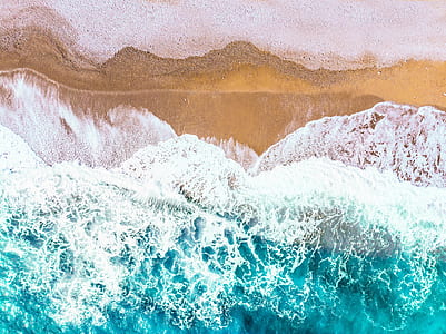 ocean wave on beach shore thumbnail