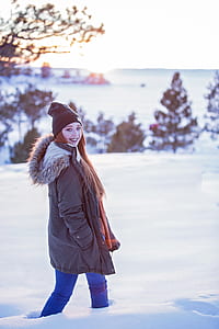 cold, snow, person, woman thumbnail