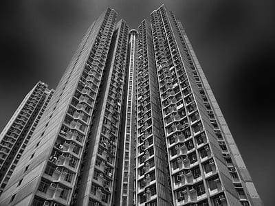 grayscale photo of high-rise building thumbnail