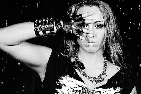 girl, rock, person, style, bw, beautiful girl thumbnail