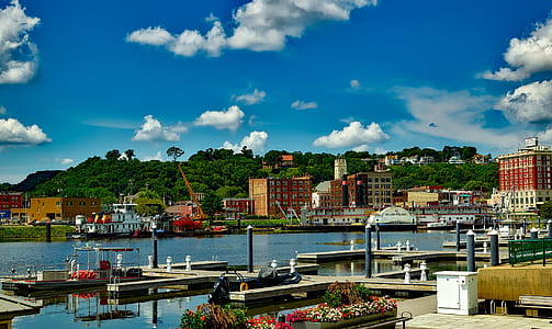 city, sky, water, clouds thumbnail