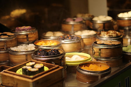 piled cooked food of table thumbnail