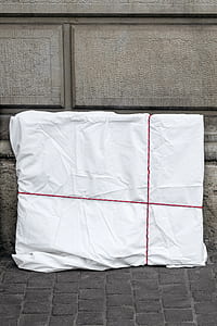 rectangular white covered textile thumbnail