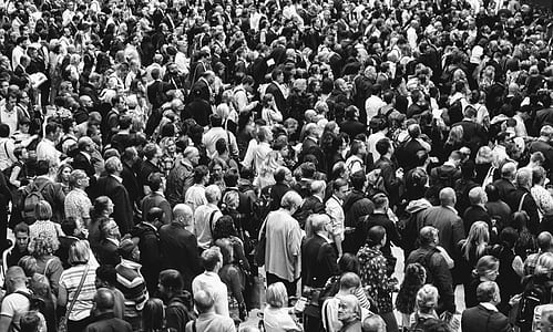 grayscale of people thumbnail