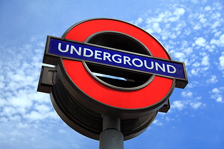 blue and red Underground signage thumbnail