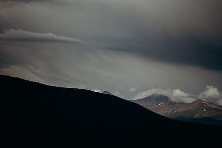 mountain under white clouds thumbnail