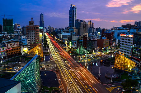 aerial photography of city lights during nightime thumbnail