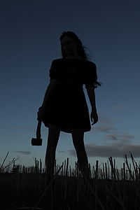 photography of woman during sunset thumbnail