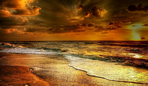 body of water during golden hour thumbnail