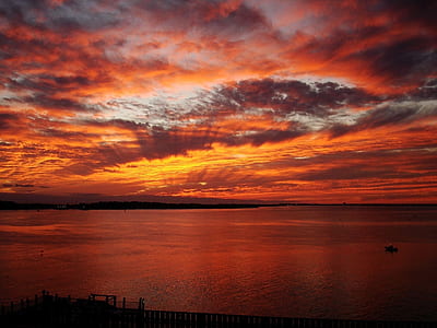 breathtaking, orange, gray, clouds thumbnail