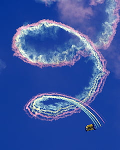 colored smokes coming from a jet thumbnail