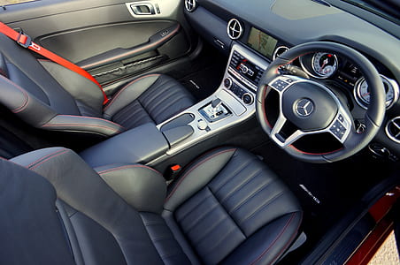 black and gray Mercedes-Benz car interior thumbnail