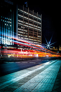 time laps road during night time thumbnail