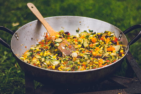 Cooked Food in Black Metal Cooking Pot thumbnail