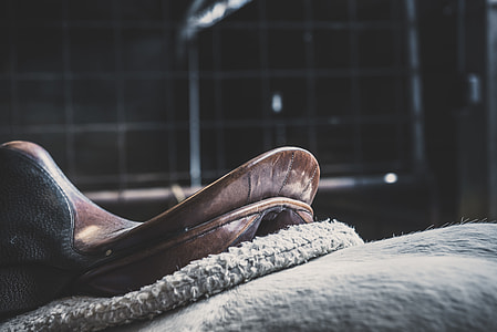 shallow focus photography of brown leather saddle thumbnail