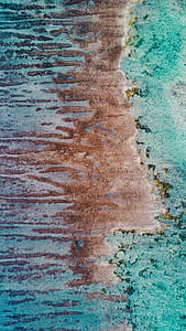 brown and blue abstract painting thumbnail
