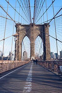 people walking on Brooklyn bridge during daytime thumbnail