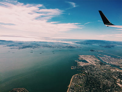 aerial photography of city near body of water thumbnail