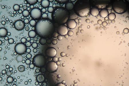 Mixture of soap and oil viewed under the microscope. thumbnail
