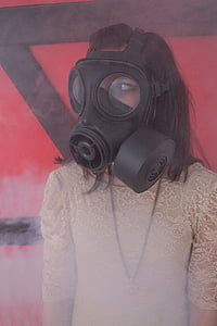 woman wearing gas mask thumbnail