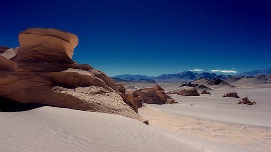 brown rocks on sand dunes thumbnail