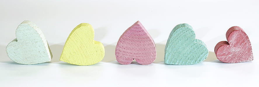 five assorted color heart party favors thumbnail