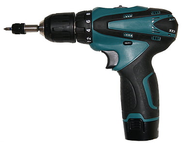 black and teal cordless hand drill thumbnail