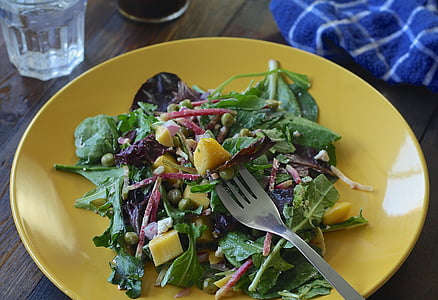 vegetable dish on yellow plate thumbnail