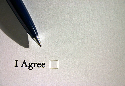 I Agree text with blank check box thumbnail