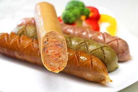 Sausage on White Plate thumbnail