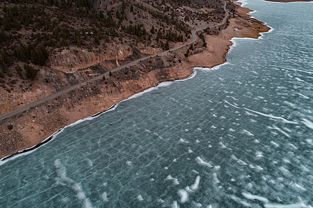 aerial photography of seashore thumbnail