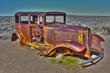 brown vintage vehicle on brown sand thumbnail